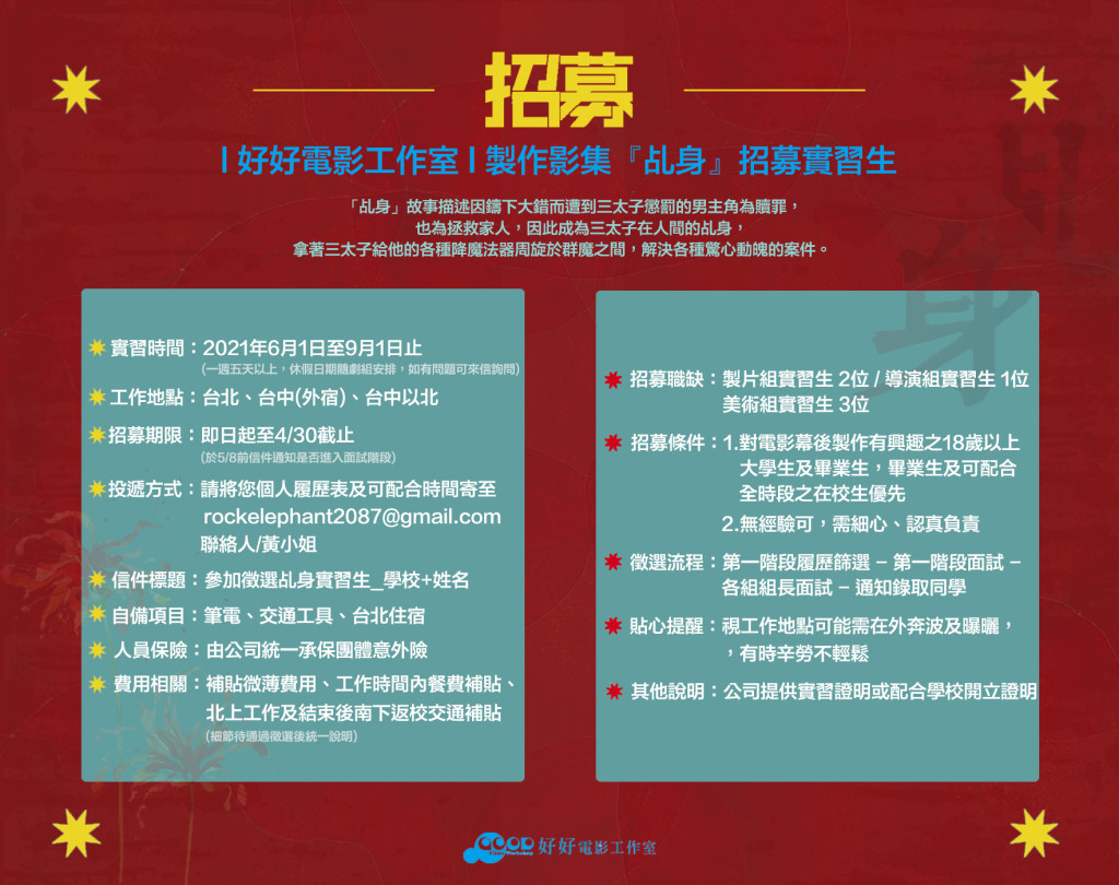 好好電影2021實習生招募final